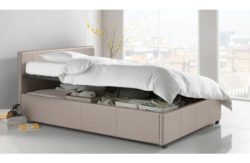 Hygena Attenborough Small Double Side Opening Ottoman-Latte